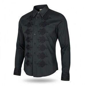 👔 Just Cavalli Embroidered Button-Down Shirt | Men’s IT 48 (M)